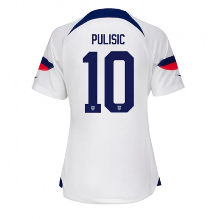 Goedkope USA Christian Pulisic 10 Dames Thuisshirt World Cup 2022 Goedkope USA Christian Pulisic 10 Dames Thuisshirt World Cup 2022